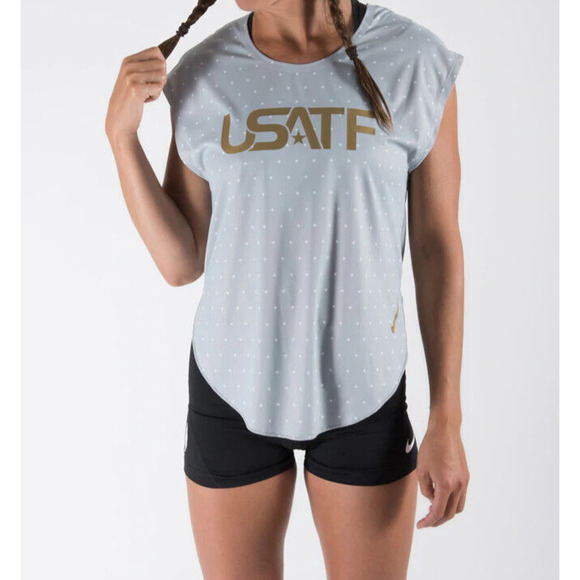 Nike USATF Shirts Womens Size XS Dri-Fit Lightweight Athletic Activewear Top NEW - Picture 1 of 11